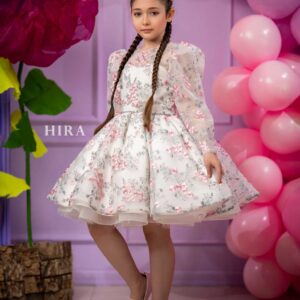 پیراهن شکوفه صورتی کد ۷۰۱
