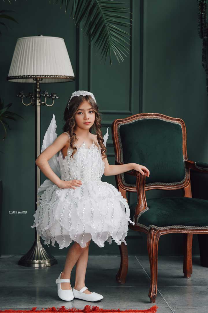 پیراهن مجلسی دخترانه شاه‌ پری کد ۲۱۰